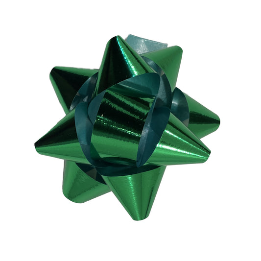 AQ-TIE-7.6x1.8-GREEN - декоративный самоклеющийся бант из полипропилена 7,6 см x 1.8 см, зеленого цвета