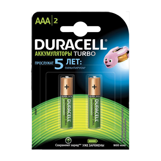 DCL-AAA-REC-900-2 - аккумуляторы Duracell типа AAA (2 шт. в блистере)