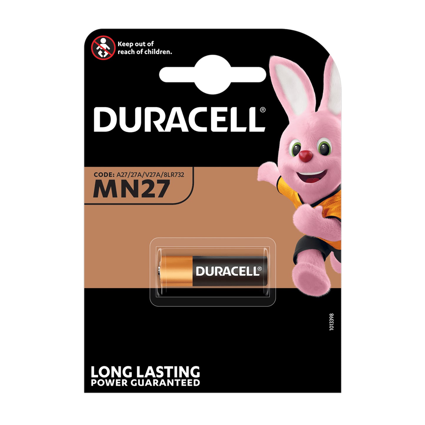 DCL-MN27-1 - батарейка Duracell MN27 для пульта автосигнализации, аналог: 27A, V27GA, 8LR732 (1 шт. в блистере)