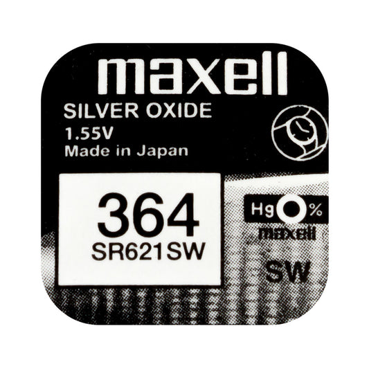 MAX-364-1 - батарейка Maxell SR621SW, 1,55 В (1 шт. в упаковке)