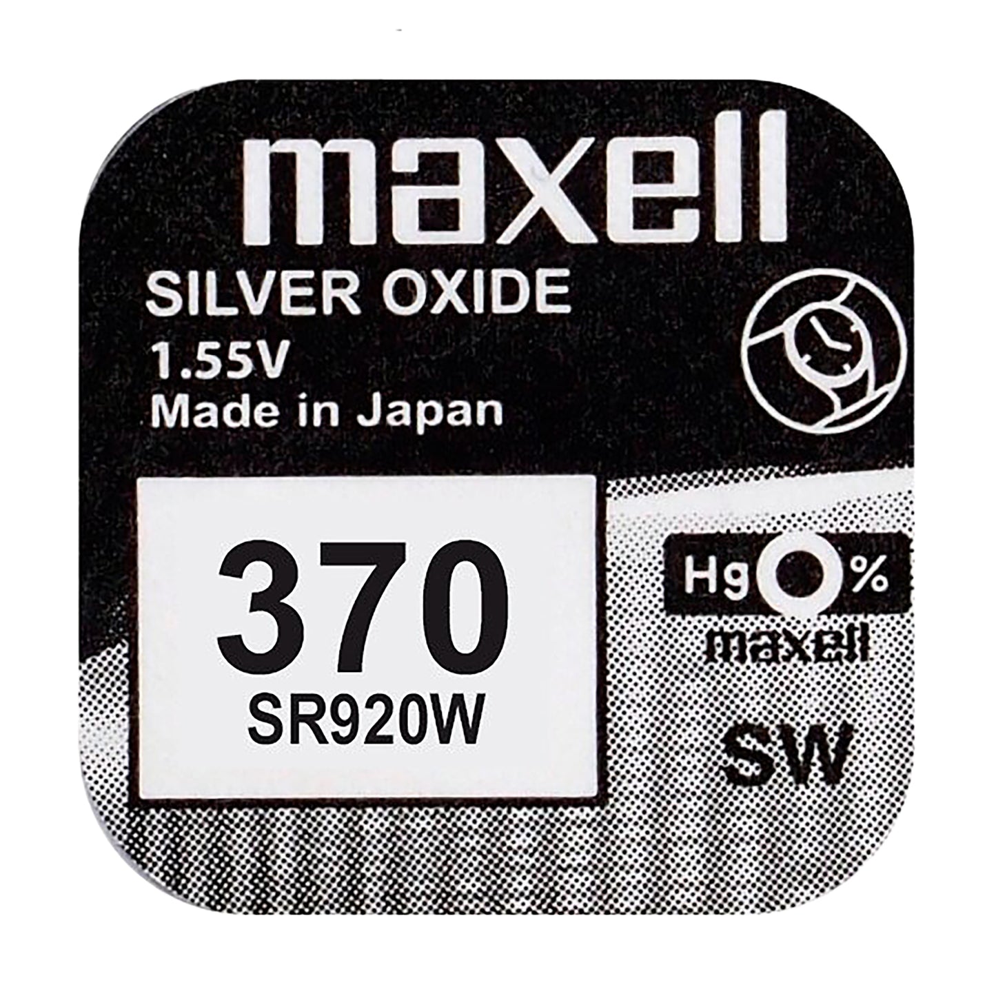 MAX-370-1 - батарейка Maxell SR920W, 1,55 В (1 шт. в упаковке)