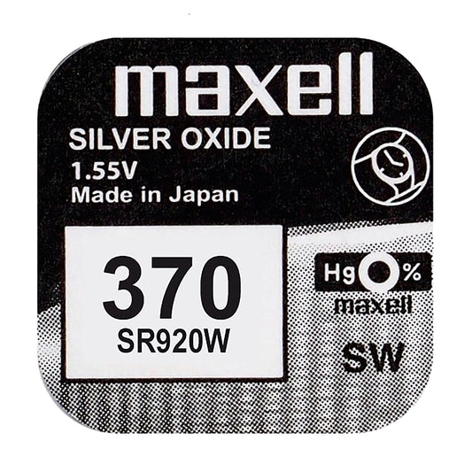 MAX-370-1 - батарейка Maxell SR920W, 1,55 В (1 шт. в упаковке)