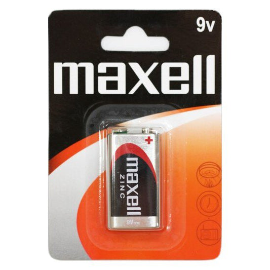 MAX-9V-ZINC-1 - батарейка Maxell Zinc тип 6LR61, Крона (1 шт. в блистере)