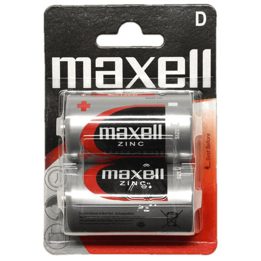 MAX-D-ZINC-2 - батарейка Maxell Zinc тип D (2 шт. в блистере)