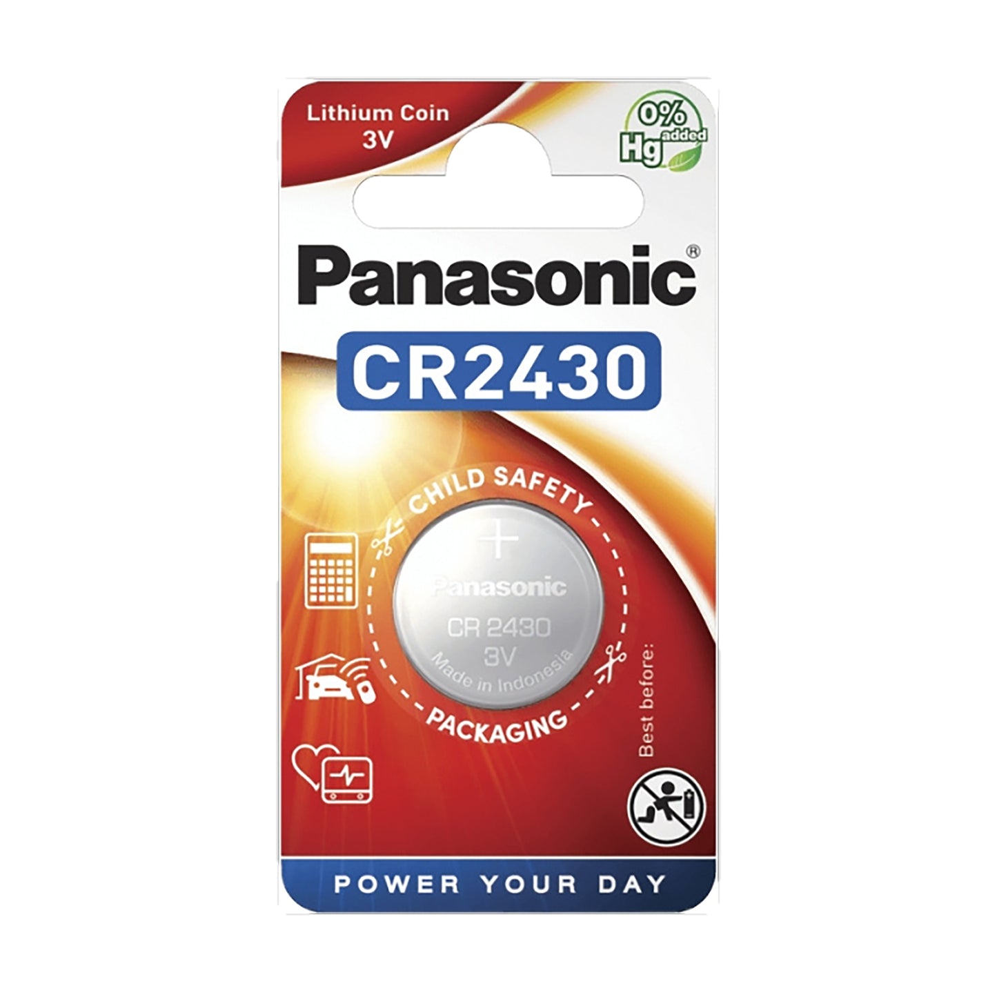 PAN-CR2430-1 - батарейка Panasonic CR2430, 3 В (1 шт. в блистере)