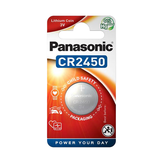 PAN-CR2450-1 - дисковая батарейка Panasonic CR2450, 3 В (1 шт. в блистере)