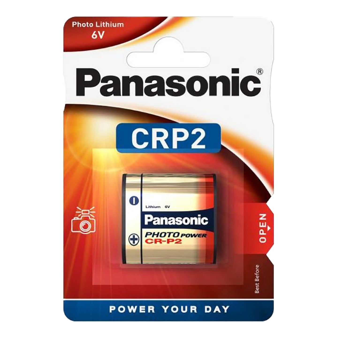 PAN-CRP2-1 - литиевая батарейка, 6 Вольт, Panasonic CRP2, 1 шт. в блистере