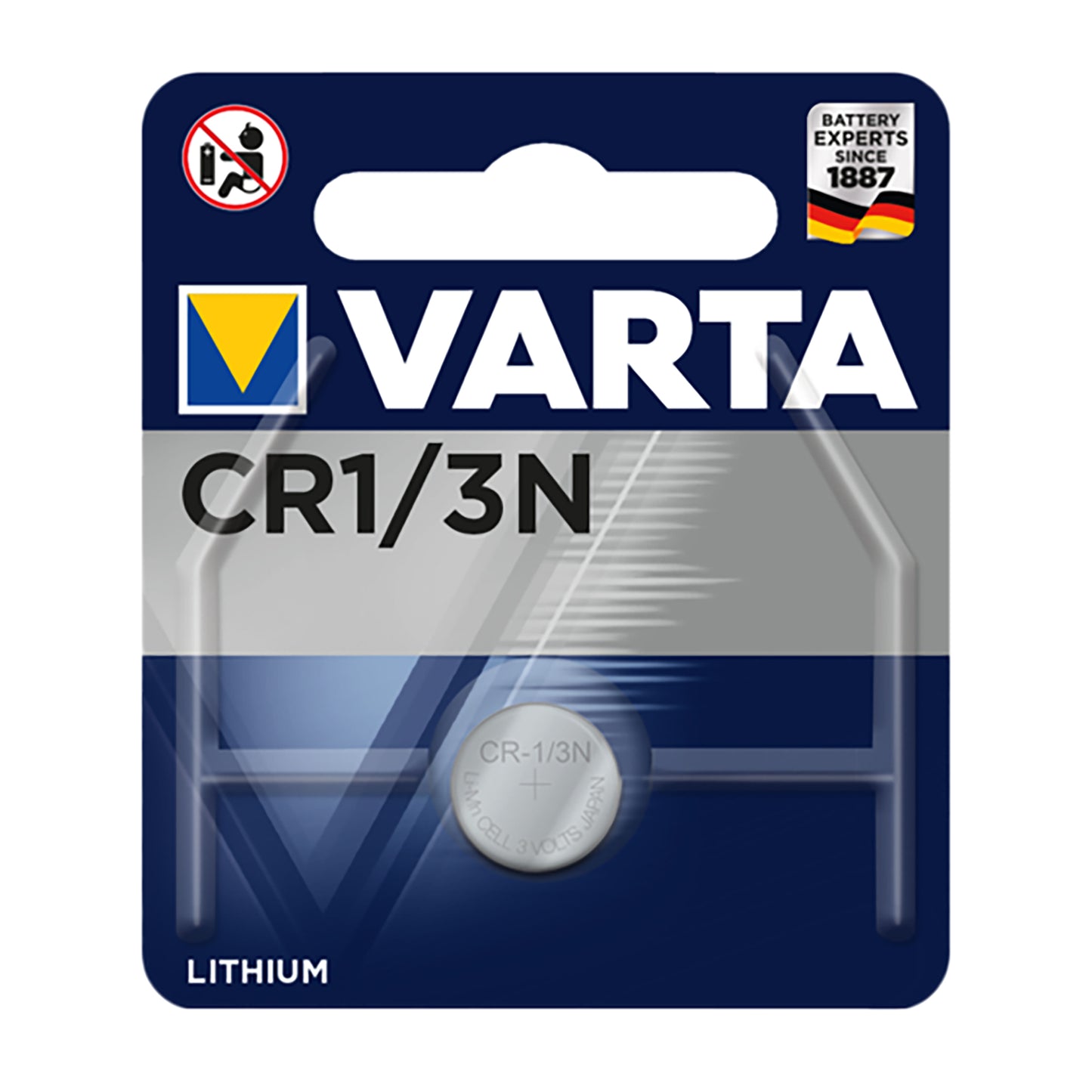 VAR-CR1-3N-1 - дисковая батарейка Varta тип CR1/3N (1 шт. в блистере)