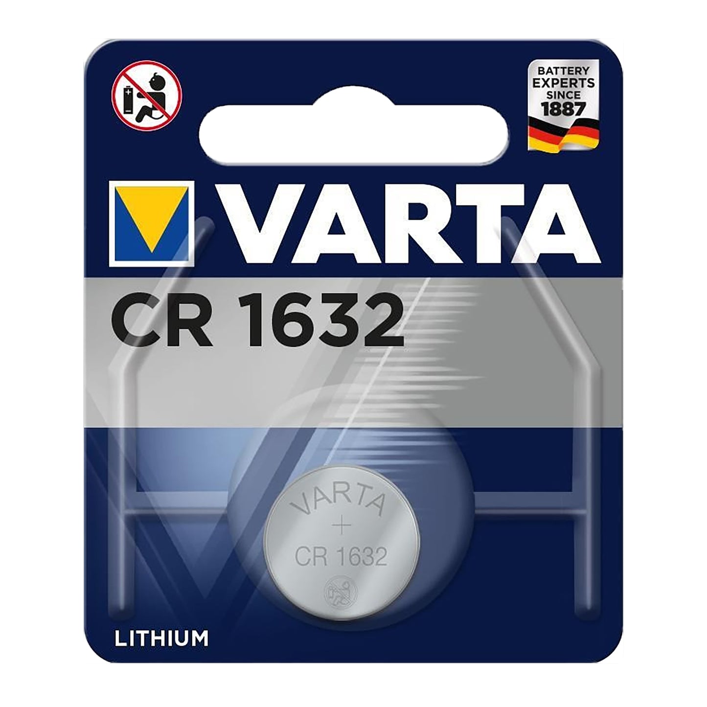 VAR-CR1632-1 - литиевая батарейка Varta CR1632, 3 В (1 шт. в блистере)