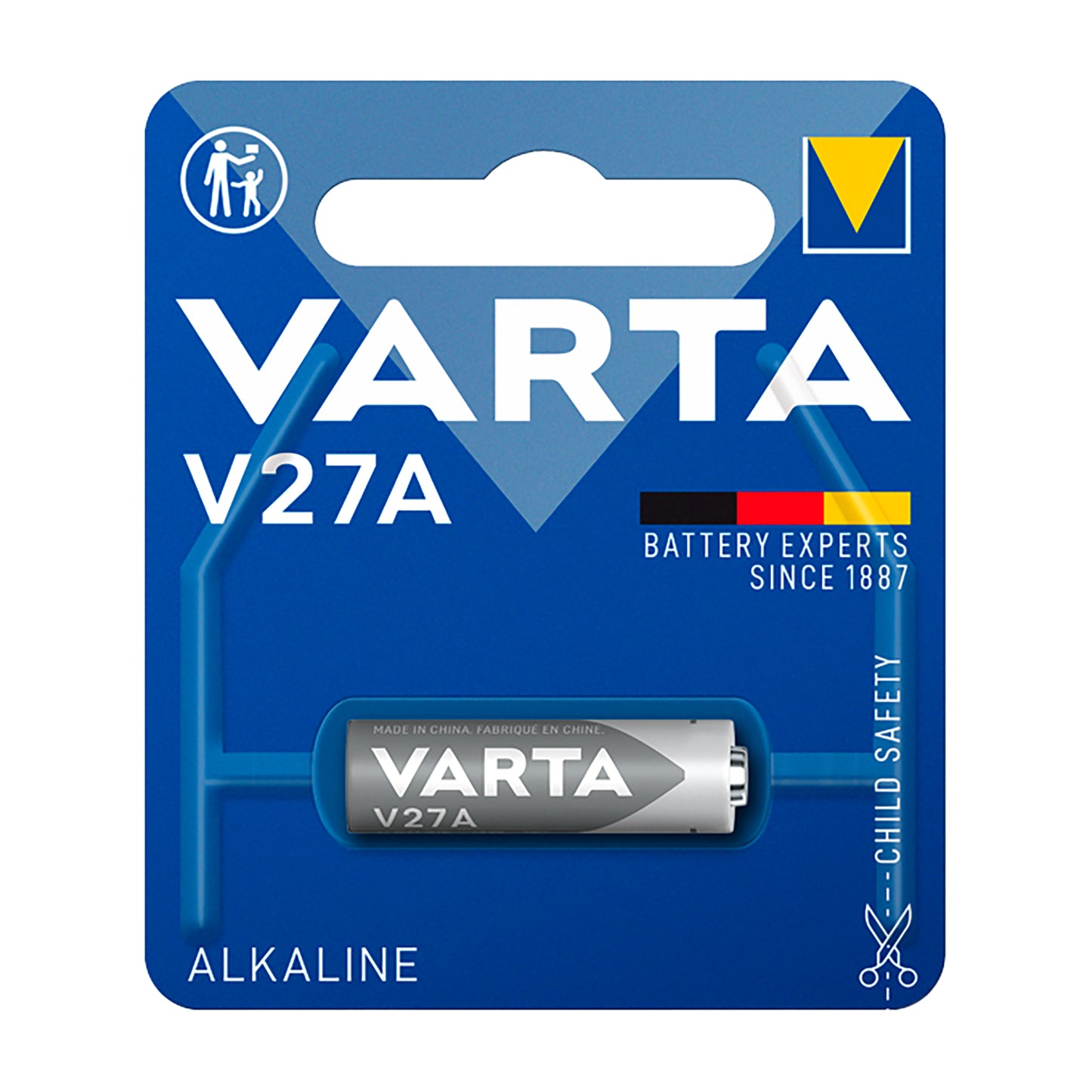 VAR-V27A-1 - щелочная батарейка Varta V27A (1 шт. в блистере)