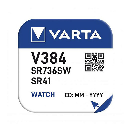 VAR-V384-1 - батарейка для часов Varta V384, 1,55 В  (1 шт. в блистере)