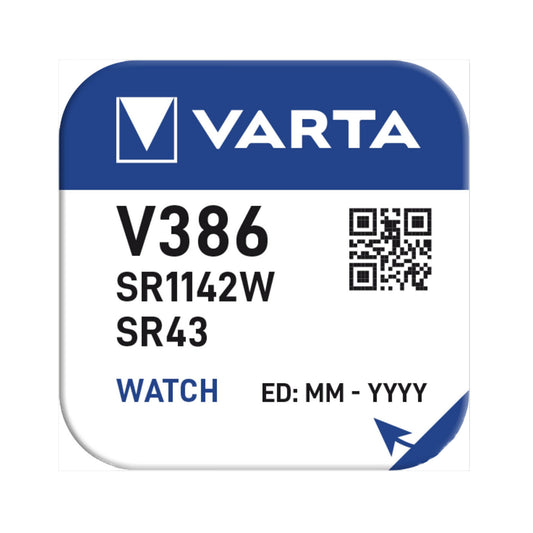 VAR-V386-1 - батарейка для часов Varta V386, 1,55 В  (1 шт. в блистере)