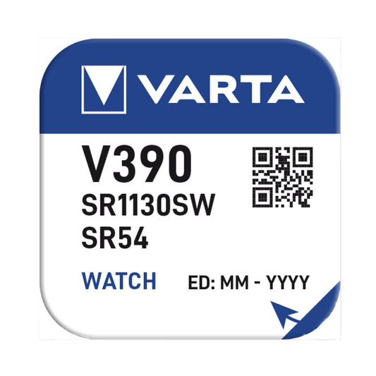 VAR-V390-1 - батарейка для часов Varta V390, 1,55 В  (1 шт. в блистере)